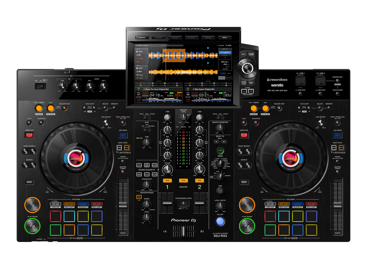 פלטה לדיג׳יי Pioneer XDJ-RX3 להשכרה - בקרים, ג׳וגים ומסך מגע